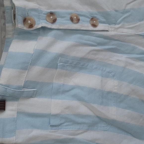 Billabong High Waisted Mini Cotton Stripped Shorts Size 29 - Picture 2 of 8